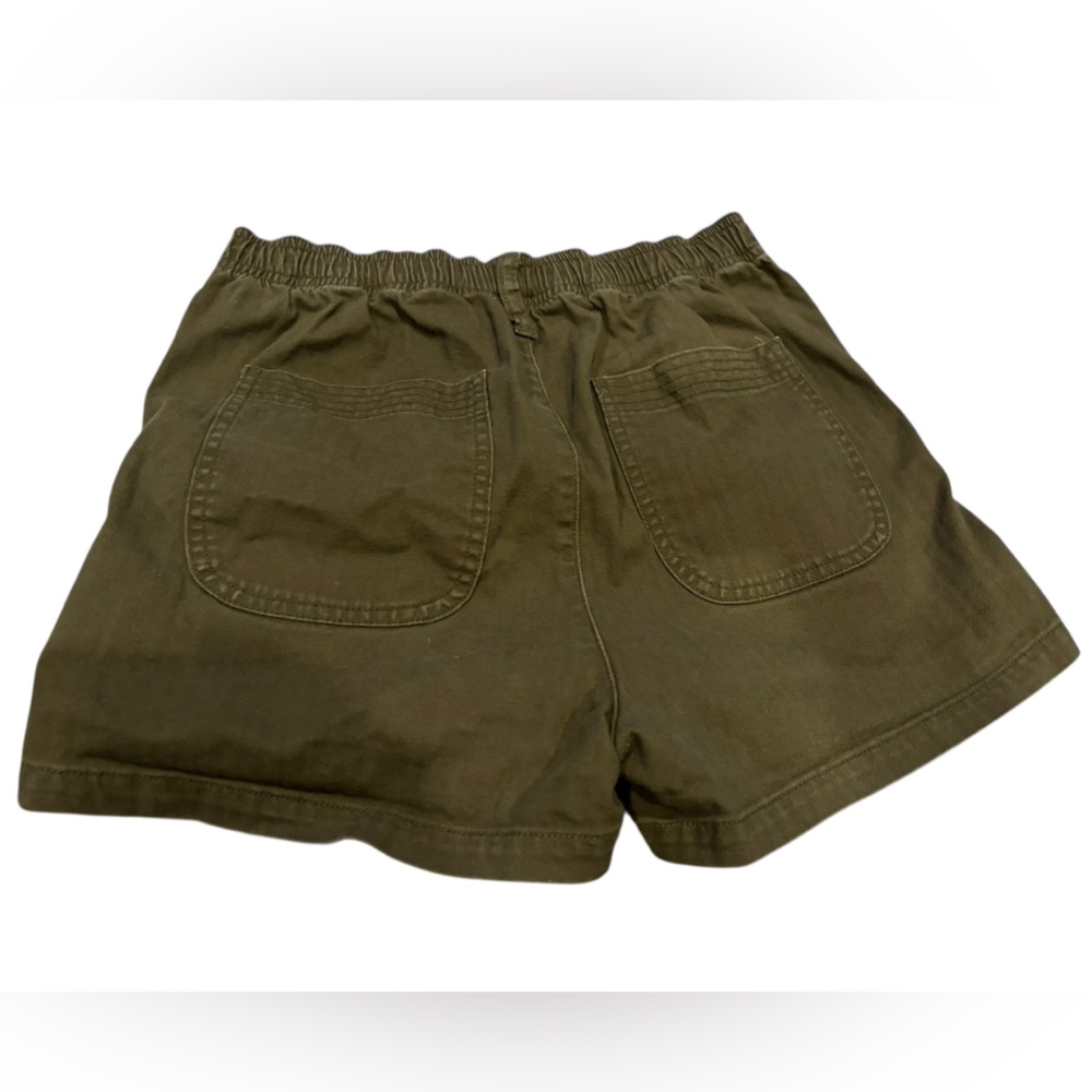 Madewell Women's Olive Green Elastic Waist & Button Closure Shorts Size XS - Picture 3 of 6